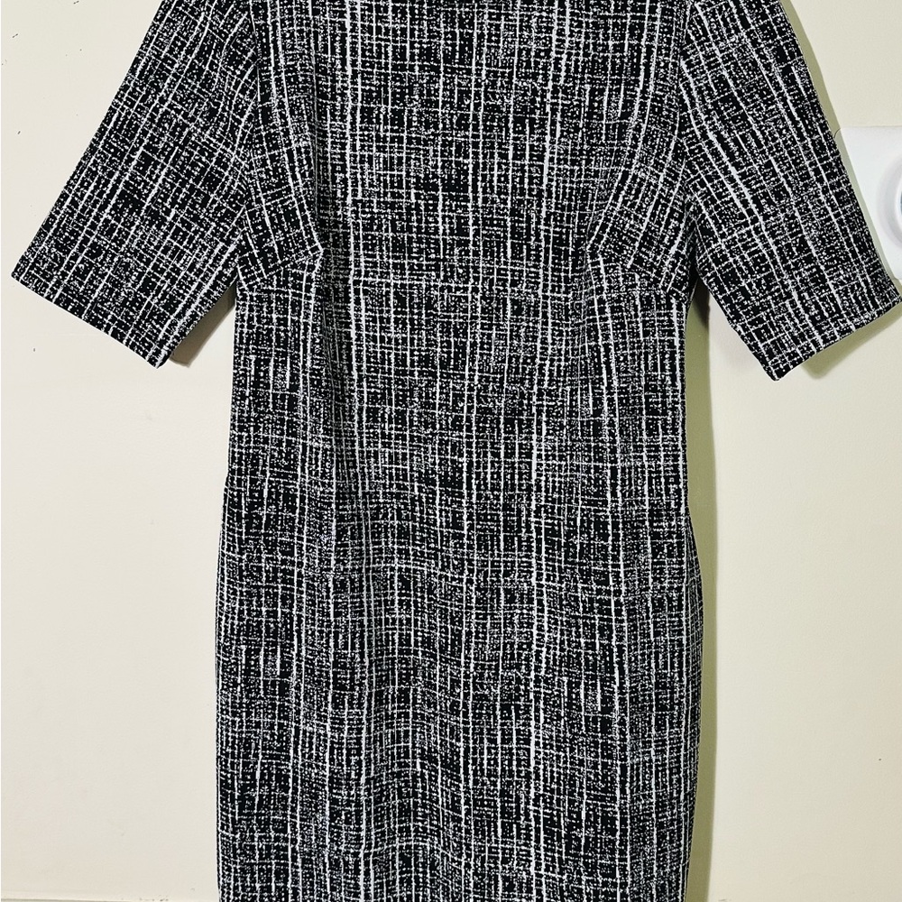 A Pea in the Pod Black and White Long Sleeve Dress